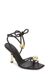 Bottega Veneta Adam Strappy Apple Ankle-wrap Sandals In Black