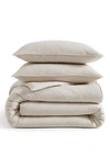 DKNY WASHED LINEN BLEND DUVET COVER & SHAM SET