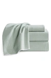 Dkny Washed Linen Blend Sheet Set In Sage