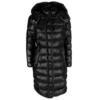 Yes Zee Chic Long Down Jacket With Hood For Women In Black