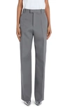Bottega Veneta High-rise Wool Straight Pants In 1209 Cobblestone