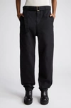 SACAI CARHARTT WIP BELTED COTTON CANVAS PANTS