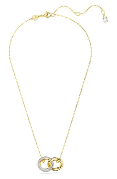 Swarovski Dextera Interlink Pendant Necklace In Gold