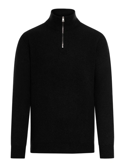 Roberto Collina Sweater With Zip In Black