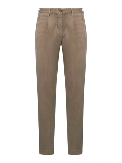 Incotex Trousers With Pleats In Brown