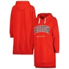 GAMEDAY COUTURE GAMEDAY COUTURE RED WISCONSIN BADGERS TAKE A KNEE RAGLAN HOODED SWEATSHIRT DRESS