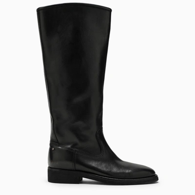 Golden Goose Charlie Tall Riding Boot In Dark Brown