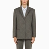 CALVIN KLEIN GREY WOOL TAILORED JACKET