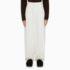 Marni Pleated Cady Medium Waist Pants In White