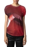 ZADIG & VOLTAIRE ADELE BOUCHE GRAPHIC MUSCLE T-SHIRT