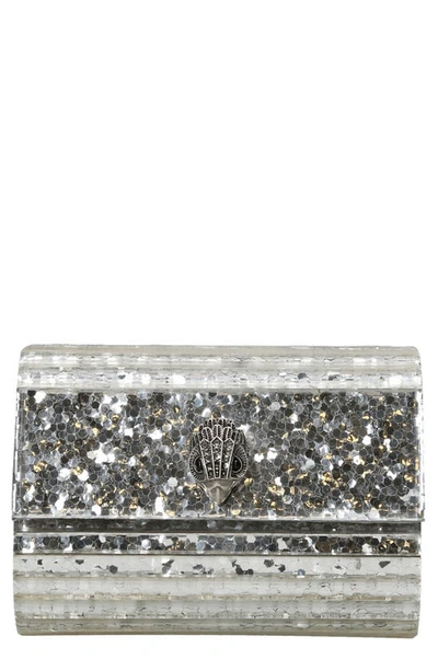 Kurt Geiger Party Eagle Drench Clutch In Silver