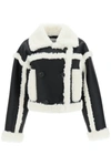 Stand Studio Shearling Trim Cropped Jacket