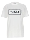 VERSACE LOGO EMBROIDERY T-SHIRT WHITE/BLACK