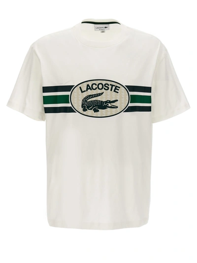 Lacoste Logo Print T-shirt In White