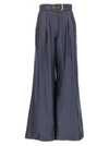 Zimmermann Lyrical Belted Wide-leg Silk Trousers