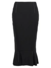 Marni Flounce Hem Midi Skirt With High Waist