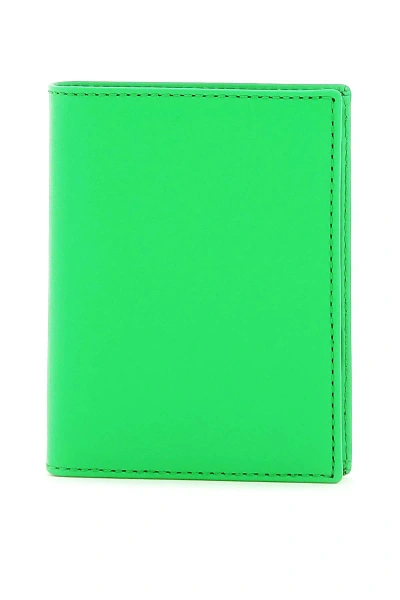 Comme Des Garçons Comme Des Garcons Wallet Leather Small Bi-fold Wallet In Green