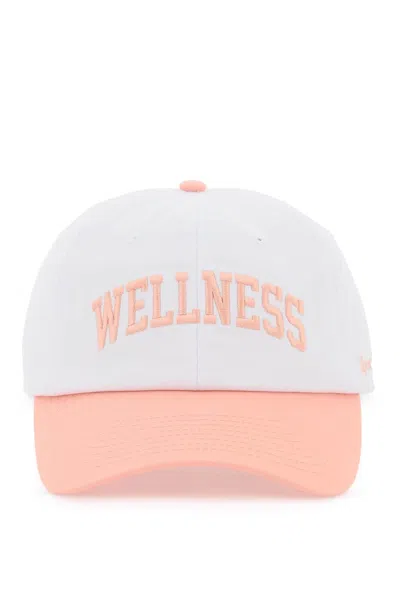 Sporty And Rich Wellness Baseball Hat In White,pink