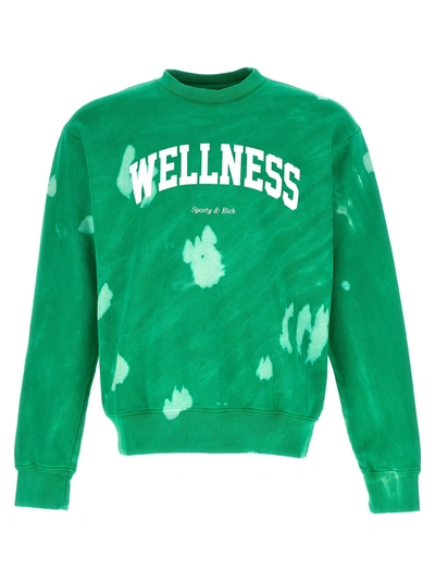 Sporty And Rich Sporty & Rich Wellness Printed Crewneck Sweatshirt In Multi