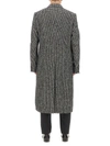 Dolce & Gabbana Re Edition Coat In Houndstooth Wool In Multicolor