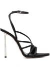 Le Silla 115mm Heel Open Toe Sandals In Black