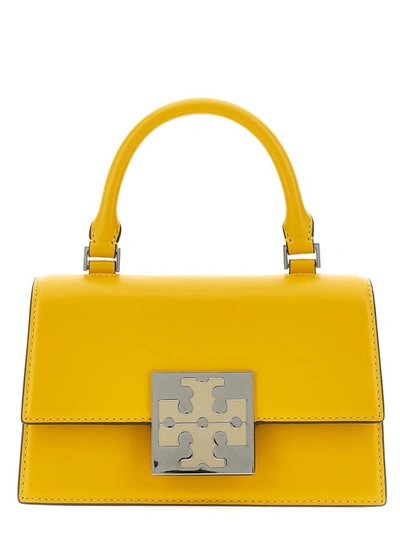 Tory Burch Bon Bon Foldover Mini Top Handle Bag In Yellow