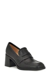 NINE WEST ANESSIA BLOCK HEEL PENNY LOAFER