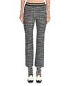 MISSONI TARTAN JACQUARD CROPPED KICK-FLARE PANTS, BLUE,PROD199011253