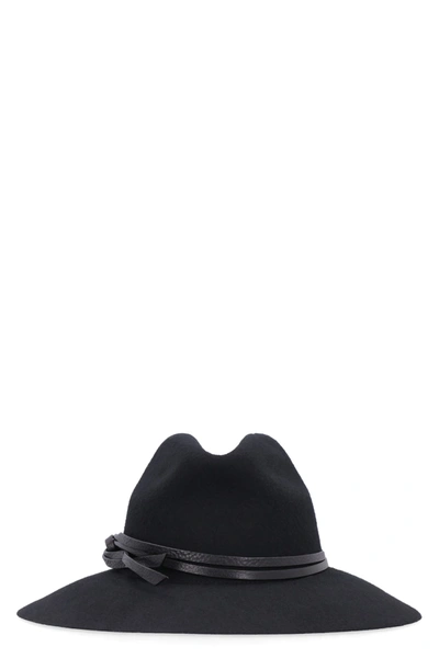 Golden Goose Fedora Wool Hat In Black