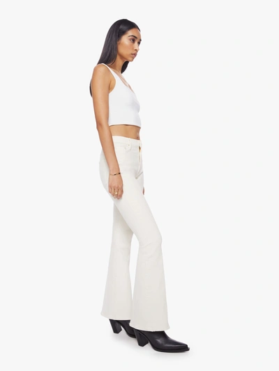 Mother High Waisted Weekender Skimp Marshmallow Jeans In White