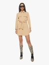 Mother The Cadet Mini Shirt Dress Sand Skirt In Khaki