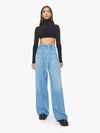 MOTHER SNACKS! HIGH WAISTED TIE FRONT FUNNEL SNEAK ALL YOU CAN EAT JEANS
