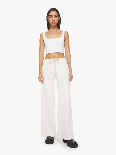 Mother The Drawn Undercover Prep Sneak Marshmallow Pants In White
