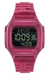 Philipp Plein Hyper $hock Silicone Strap Square Watch, 44mm In Pink
