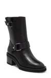 Stuart Weitzman Boulevard Moto Bootie In Black