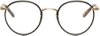 Garrett Leight Black Wilson Glasses In Brown