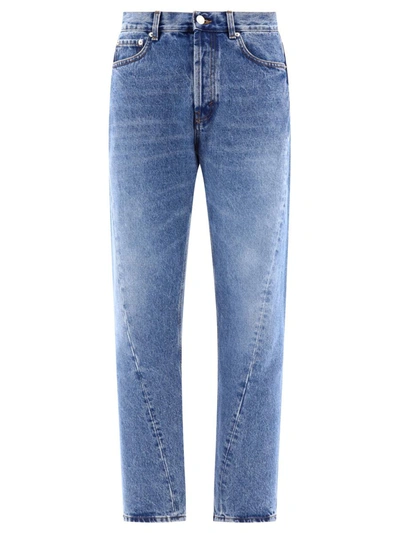 Séfr Sefr Twisted Cut Jeans In Blue