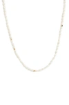 Allsaints Freshwater Pearl Choker Necklace In Pearl/ Gold