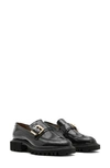 Allsaints Patent Leather Emily Loafers 40 In Black