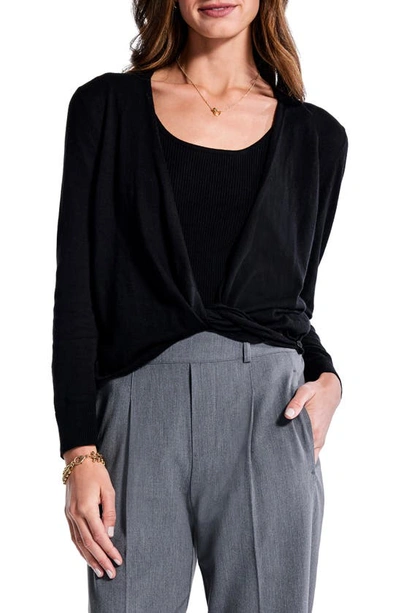 Nic + Zoe All Year 4-way Convertible Cardigan In Black Onyx