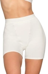 Skims Cotton Ribbed Boxer Shorts In Marble