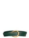 Bottega Veneta Horsebit Belt In Green