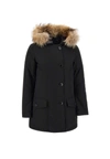 Woolrich Arctic Detachable Fur Parka In Black