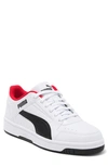 Puma Rebound Joy Low Top Sneaker In  White- Black-red