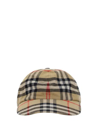 Burberry Baseball Hat In Archive Beige
