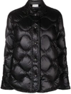 Moncler Quilted Shell Down Jacket In Black