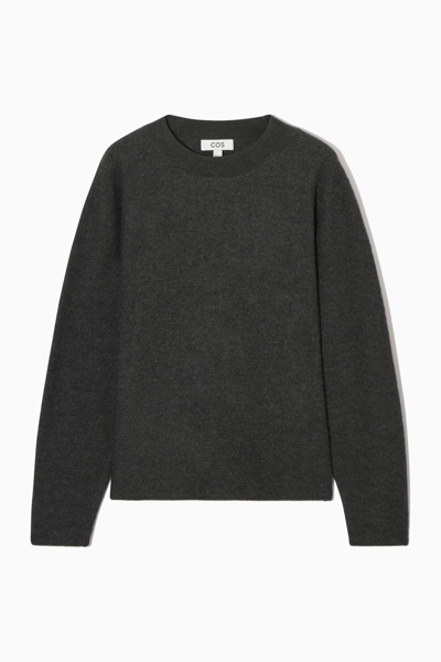 Cos Regular-fit Merino Wool Sweater In Grey