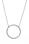 Bony Levy Large Circle Pendant Necklace In Black Gold