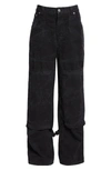 OFF-WHITE RELAXED GARMENT DYED COTTON CANVAS CARPENTER PANTS