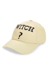 JW ANDERSON X MICHAEL CLARK WITCH EMBROIDERED BASEBALL CAP